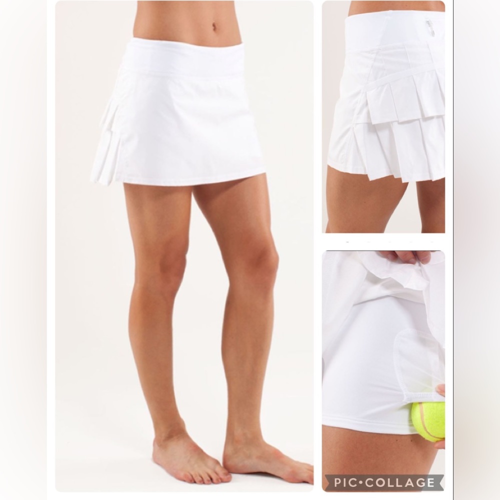 White Lululemon Ruffle Skirt Size 2